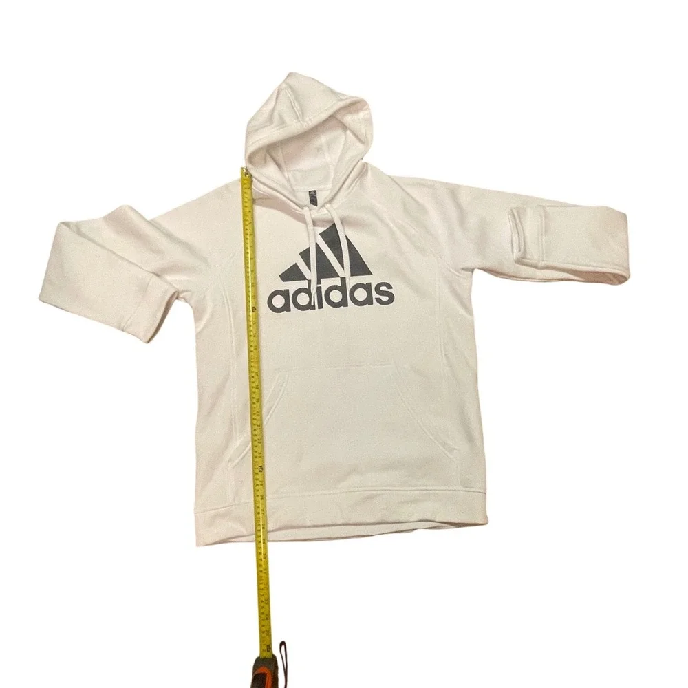 Adidas Mens Badge‎ of Sport Pullover Hoodie White Black Logo Large casual street